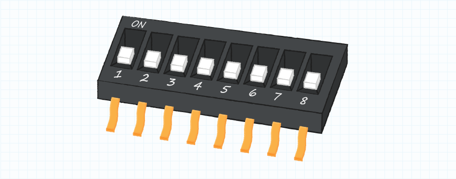 一般的なDIPスイッチの図