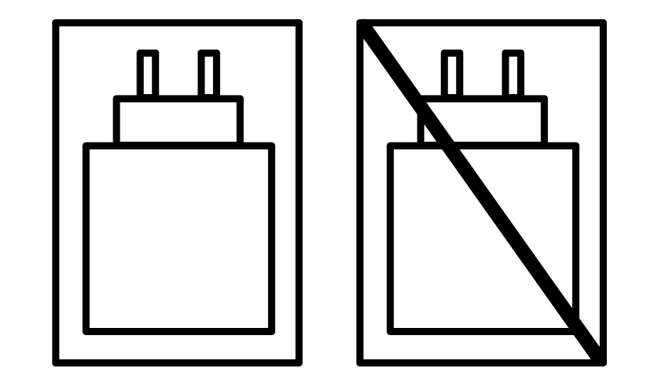 電源アダプタが最終製品に付属しているかどうかを示す新しい製品ラベル