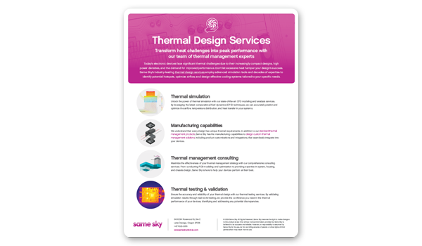 Thermal Design Services Brochure