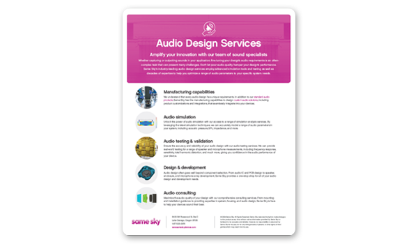 Audio Design Services Brochure